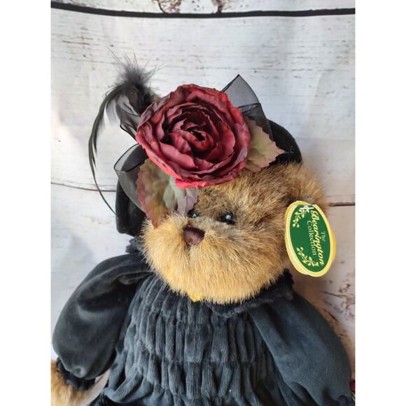 Bearington Teddy Bear Named Chanel Black Velvet Outfit Large 17 inch 1523 Tag - Picture 3 of 9